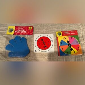 Colorful Educational Spinner Counting Sets (2) and paper hand cut outs- NEW!